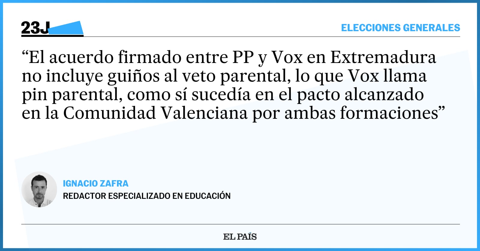 Ignacio Zafra Análisis exprés | Apoyo a la enseñanza privada y concertada en Extremadura, un bastión de la escuela pública
