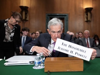 El presidente de la Fed, Jerome Powell, en el Senado de EE UU.