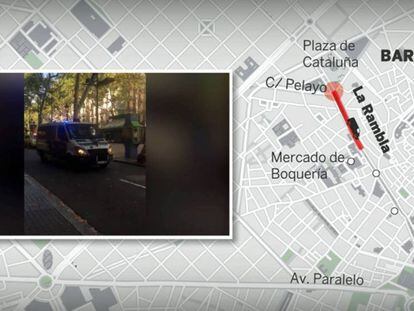 Así ha sido el recorrido de la furgoneta del atentado de Barcelona