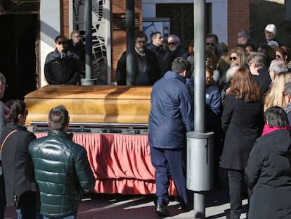 Entierro del humorista y dibujante Antonio Fraguas, Forges, en el Cementerio de la Almudena.