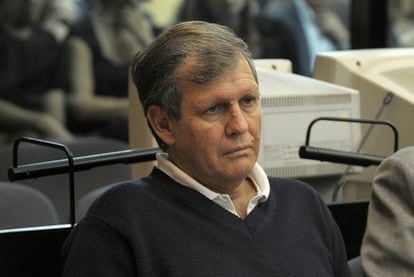 Alfredo Astiz en el banquillo de los acusados, en 2010.