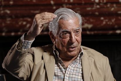 Mario Vargas Llosa durante una presentación en Madrid.