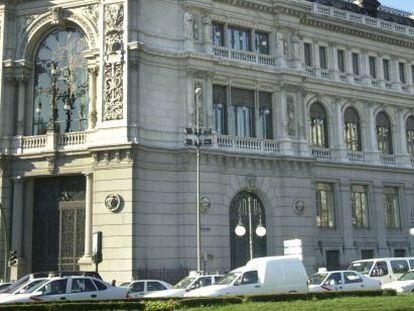 Fachada del Banco de Espa&ntilde;a. 