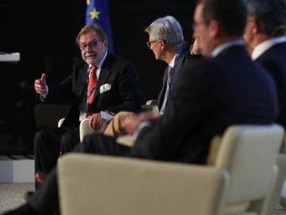 Juan Luis Cebri&aacute;n, durante su intervenci&oacute;n en el acto del C&iacute;rculo de Empresarios.