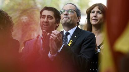 Quim Torra, en un dels actes de la Diada 2018.