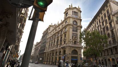 La sede de la Caixa d'Enginyers en la Via Laietana de Barcelona.