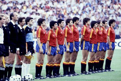 España-Alemania Federal disputado en el Santiago Bernabéu.