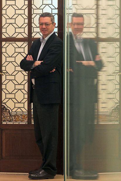 Alberto Ruiz-Gallardón, en el Palacio de Cibeles.