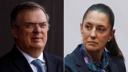 El canciller Marcelo Ebrard y la jefa de gobierno de la Ciudad de México, Claudia Sheinbaum