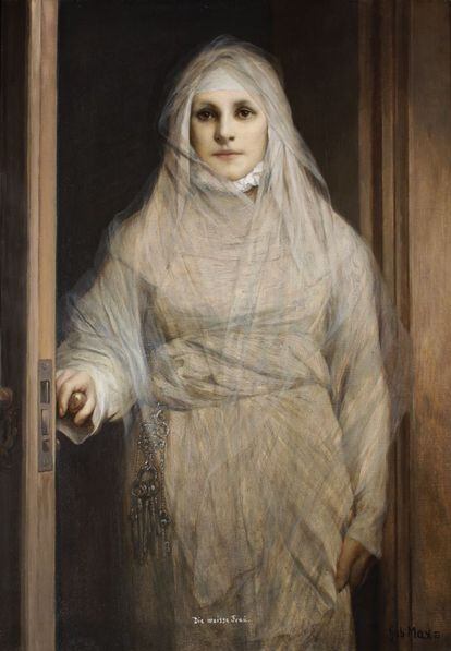&#039;La mujer de blanco&#039;, 1900, Gabriel von Max