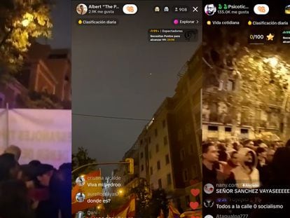 Vídeo | Ferraz, en ‘streaming’: así narran los manifestantes en redes las protestas contra la amnistía