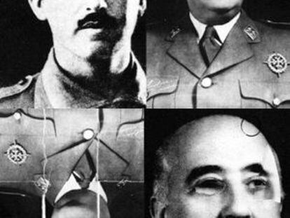 Los 'collages' de Daniel Richter sobre el rostro de Franco.