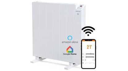 Este radiador térmico se conecta al móvil vía wifi y solo se puede usar en interiores.