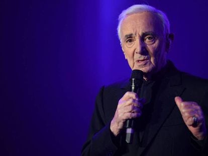 Aznavour en un concierto en 2017.