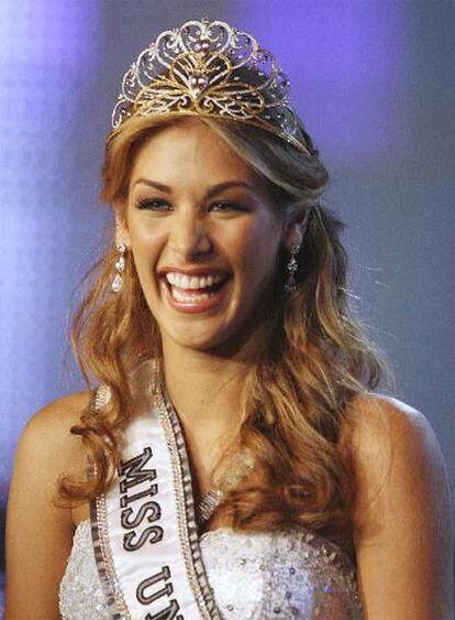 La Miss Universo venezolana, Dayana Mendoza, durante su coronación, en septiembre.