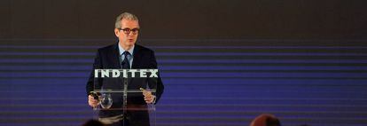 El presidente ejecutivo de Inditex, Pablo Isla, durante la presentación de resultados del ejercicio 2018