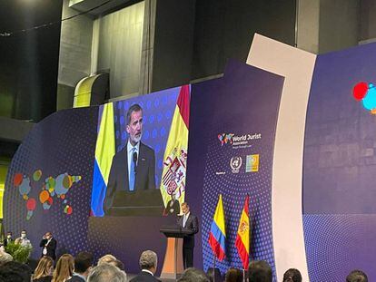 El Rey Felipe VI en el World Law Congress, en Colombia