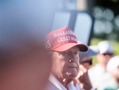 El expresidente de EE UU, Donald Trump, durante un torneo de golf en Bedminster (Nueva Jersey) el pasado 13 de agosto.