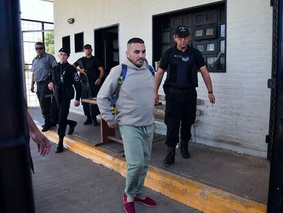 Fabián Tablado, a su salida de prisión este viernes.