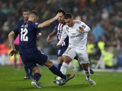 Hazard, ante el PSG.