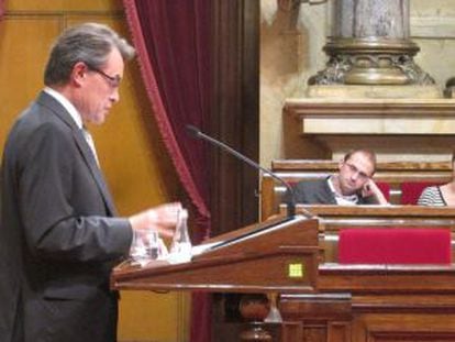 El presidente Artur Mas en el debate de política general.