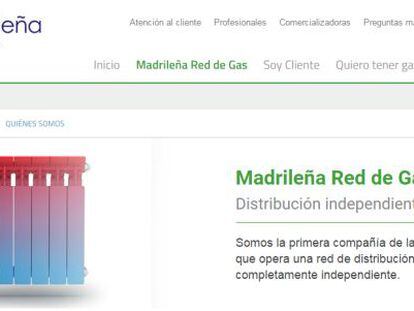 Web de Madrile&ntilde;a Red de Gas. 
