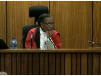 Thokozile Masipa, en un momento del juicio contra Pistorius iniciado esta semana.