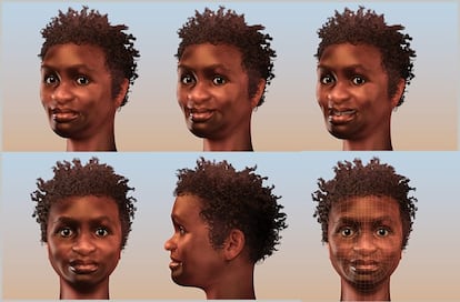 A reconstruction of Luzia's face, made by the forensic facial reconstruction specialist Cícero Moraes.