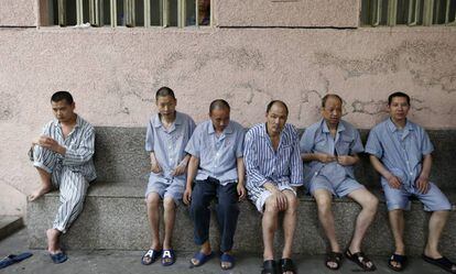 Pacientes en el departamento de salud mental de un hospital de Lishui, en el este de China.