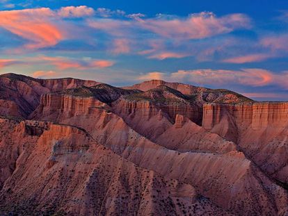 Badlands en el desierto de Gorafe, en Granada.