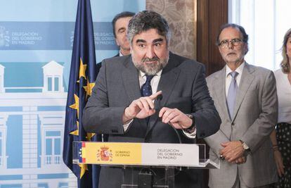 Toma de posesión del delegado del Gobierno de la Comunidad de Madrid, José Manuel Rodríguez Uribes, el pasado junio.