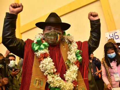 El gobernador electo de La Paz, Santos Quispe, el domingo en la ciudad de El Alto.