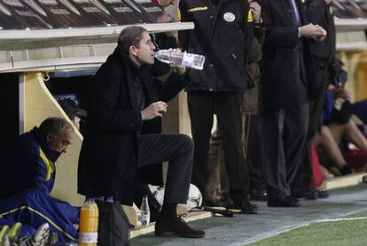 Garrido, durante el partido ante el Mirandés.