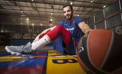 Pau Ribas, en el pabellón de la Ciudad Deportiva Joan Gamper.