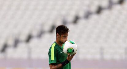 Neymar, antes de enfrentarse a M&eacute;xico. 