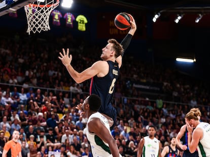 Vesely entra a canasta ante el Unicaja.