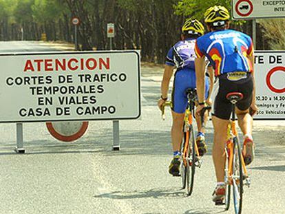 Cortes de tráfico en la Casa de Campo para los ciclistas