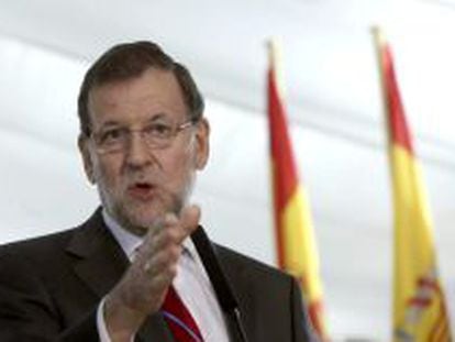 El presidente del Gobierno, Mariano Rajoy, en declaraciones durante el acto institucional de conmemoraci&oacute;n del 36 aniversario de la Constituci&oacute;n, hoy en Madrid.