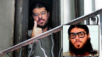 Montaje de una imagen actual y otra antigua de uno de los presos trasladados a Guantánamo.