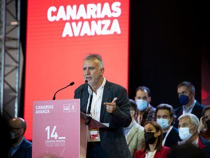 El secretario general del PSOE de Canarias y presidente del Gobierno regional, Ángel Víctor Torres, el pasado sábado.