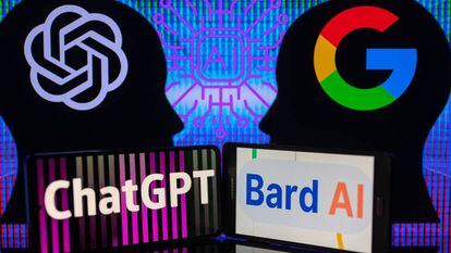 ChatGPT y Bard, las IA de Microsoft y Google.