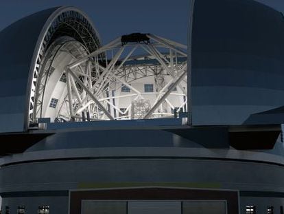 Ilustracion del E-ELT, telescopio gigante europeo que empezar&aacute; a operar en 2014 en Chile.