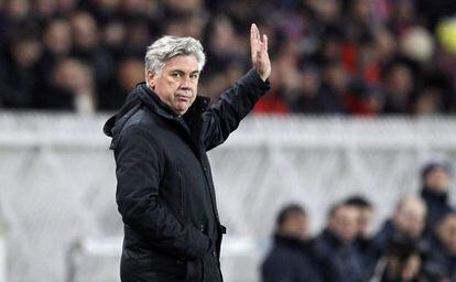 Ancelotti, en un partido de la Liga francesa.