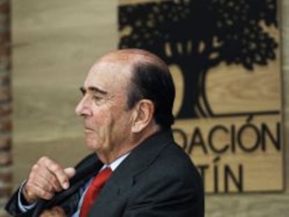 El presdiente de Banco Santander, Emilio Bot&iacute;n, el pasado martes. 