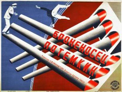 Cartel de la película muda 'El acorazado Potemkin', de 1925, dirigida por Sergei Eisenstein