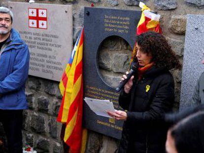 La ministra de Justicia abandona un homenaje a los republicanos españoles deportados tras las proclamas a favor de los presos del  procés 