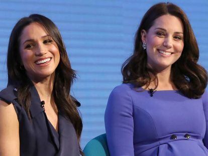 Meghan Markle y Kate Middleton, en un acto oficial en febrero.