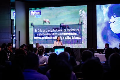 Maria Helena Semedo, subdirectora de FAO, en la Conferencia Ministerial de Sistemas Alimentarios de baja emisión, en Santiago.