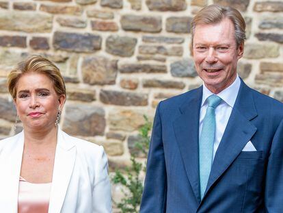 Los grandes duques de Luxemburgo, Enrique y María Teresa, en septiembre de 2020.