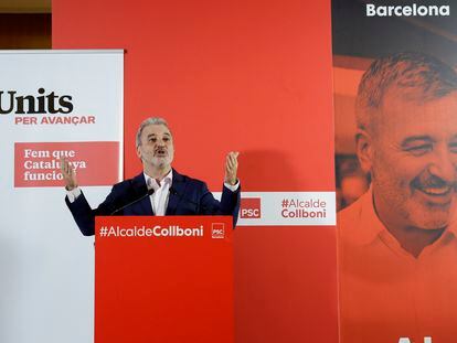 El candidato socialista a la alcaldía de Barcelona, Jaume Collboni.